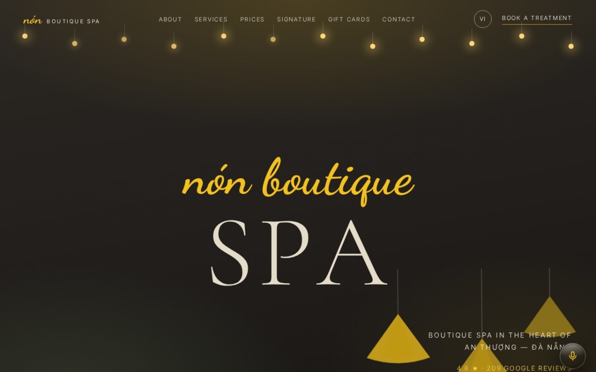 Nón Boutique Spa — front page